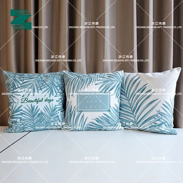 Tropical Leaves Printed Cushion Cover